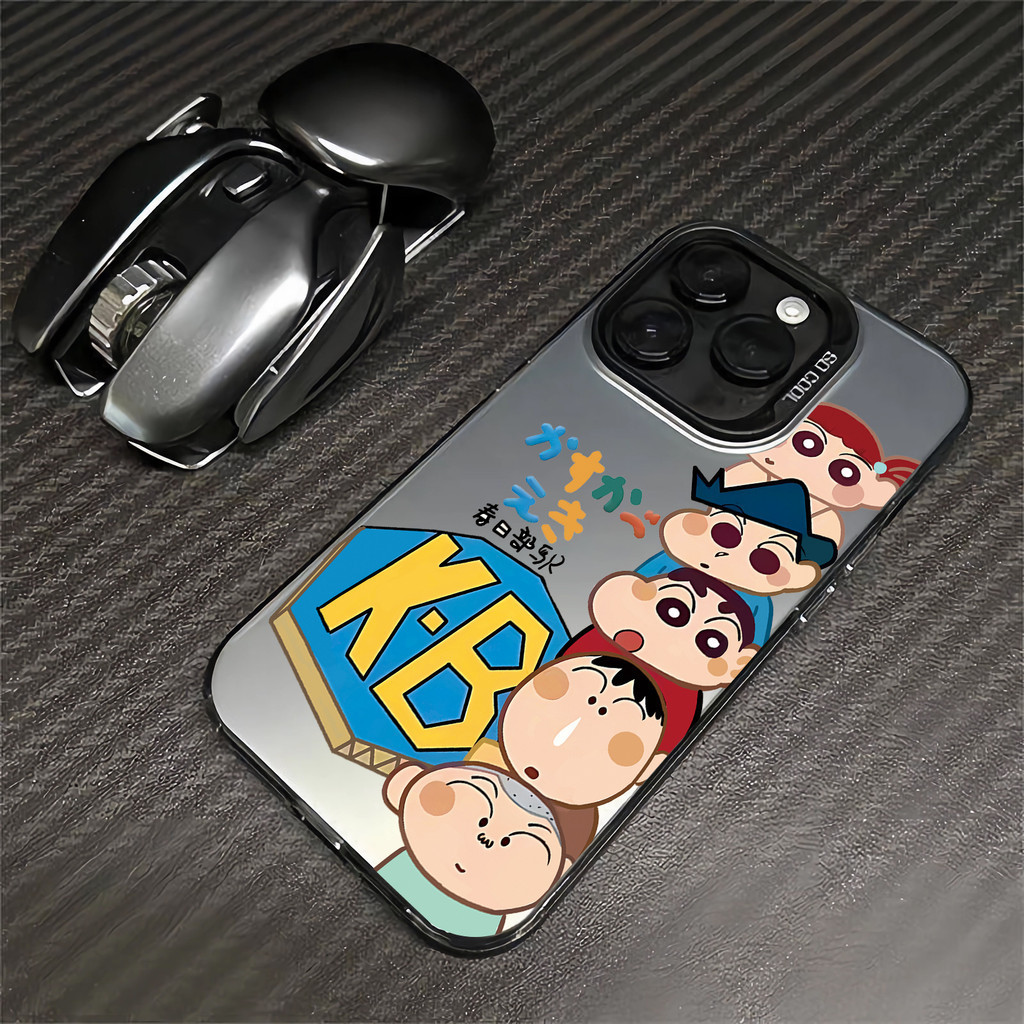 เคสโทรศัพท์มือถือแบบแข็ง กันกระแทก ลายการ์ตูนชินจังน่ารัก สําหรับ iphone 15 pro max 14 11 13 12 7 8 Plus X XR XSMax