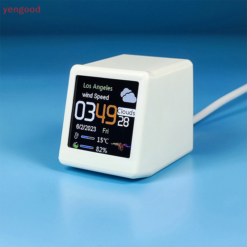 (YGD) นาฬิกาดิจิทัล WIFI พยากรณ์อากาศ ขนาดเล็ก น่ารัก สําหรับเล่นเกม เดสก์ท็อป DIY