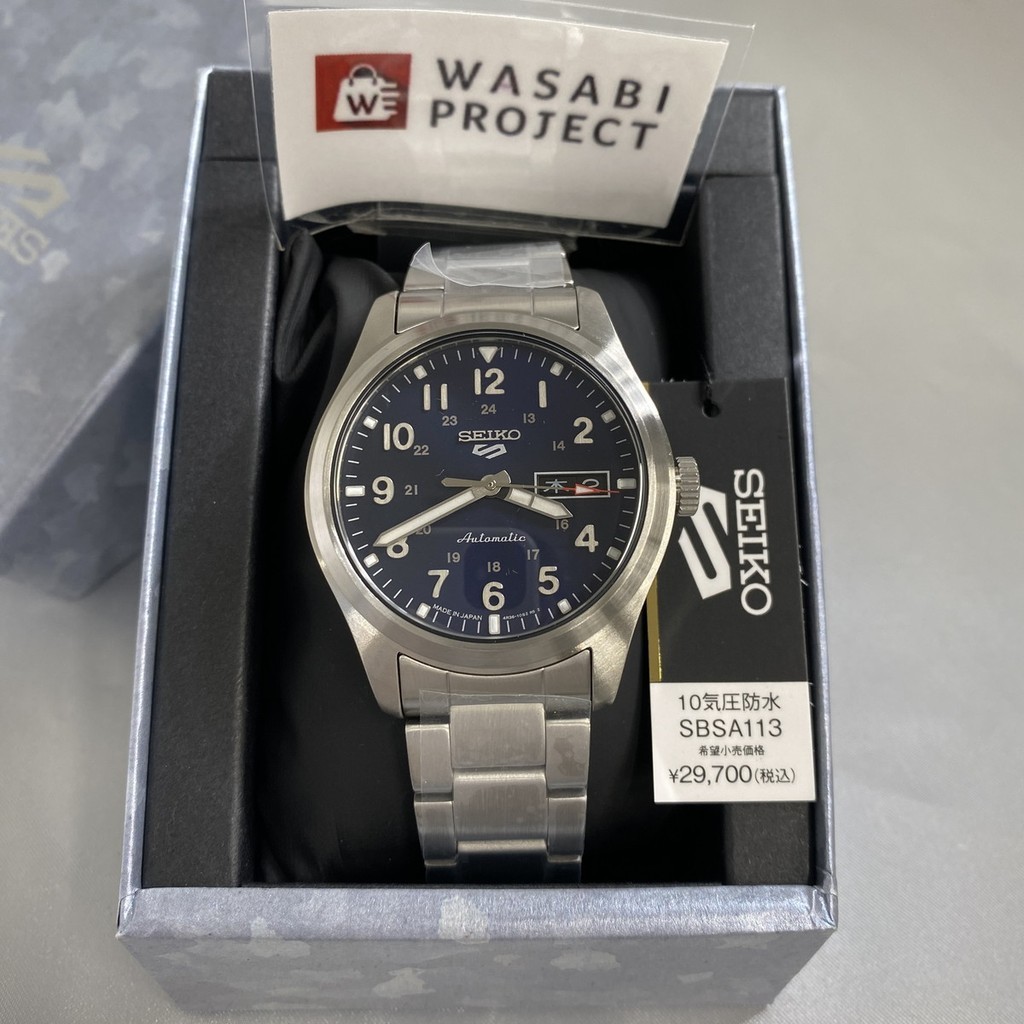 [Authentic★Direct from Japan] SEIKO SBSA113 Unused 5 SPORTS Automatic Curve Hard Rex Navy SS Men Wrist watch นาฬิกาข้อมือ