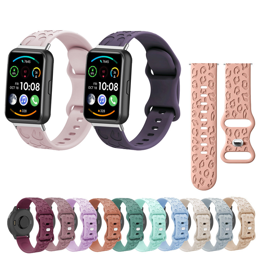 สายซิลิโคนสําหรับ Samsung Galaxy Fit 3 Fit3 SM-R390 สมาร ์ ทวอท ์ ชแกะสลักวง
