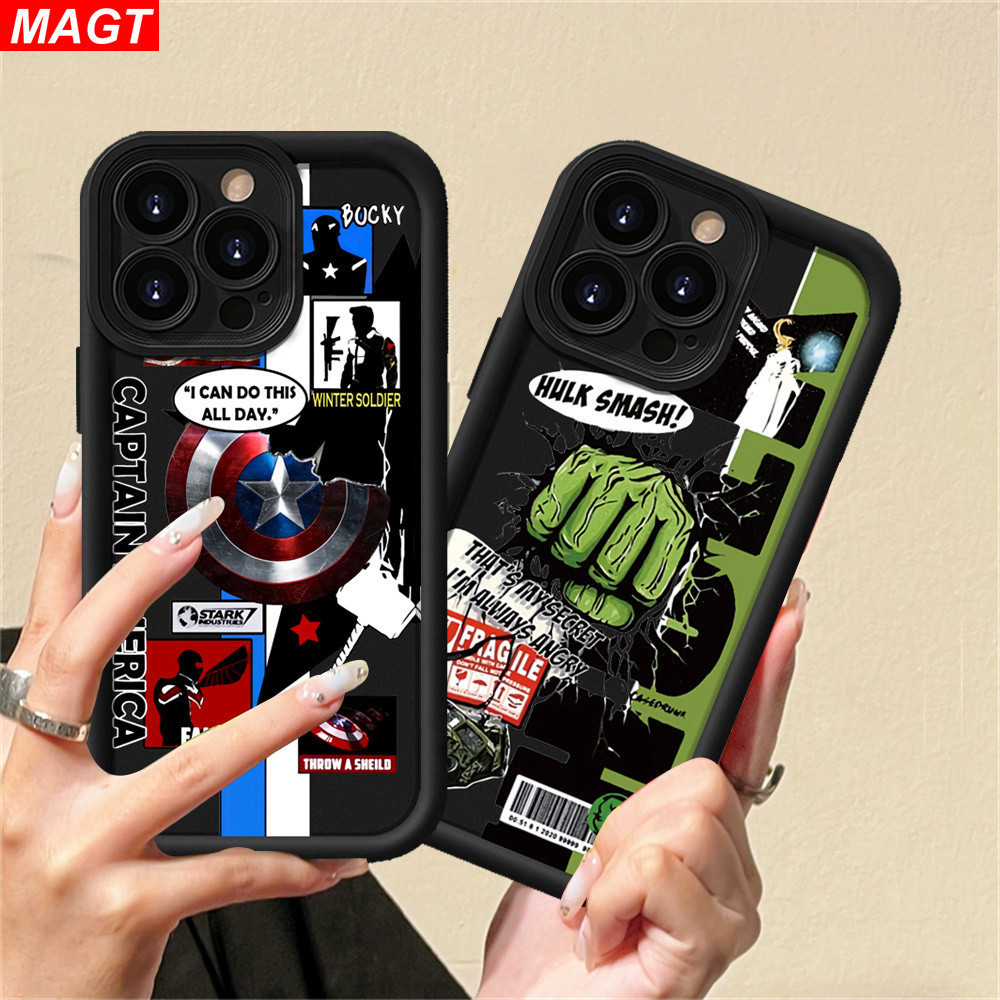 Samsung A55 5G A54 A05S A05 A15 A14 A24 A13 A52 A04S A03S A04E A03 A10 A10S A11 A12 A20 A30 A20S M11 M12 A13 5G A02S Marvel Superhero Illustrated เคสโทรศัพท ์ นุ ่ ม MAGT ราคา ถูกที่สุด ดีลบีเคเค แกลเลอรีภาพที่ 2