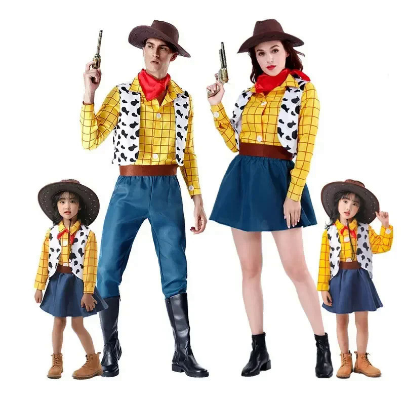 ของเล ่ นฮาโลวีนคอสเพลย ์ เรื ่ องราวผู ้ ใหญ ่ เด ็ ก Woody เครื ่ องแต ่ งกายคาวบอย Cowgirl ชุด Ca