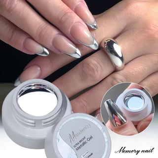 Misscheering สีเงิน Metallic Gel ULTRA BRIGHT สีเจลเมทัลลิค เข้มข้น เงาวาว เพ้นท์สวย เส้นคม