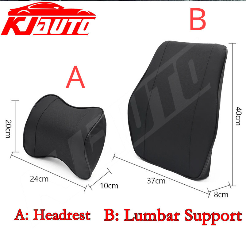Toyota GR กีฬารถคอ Headrest หมอน Rest หัว Nappa เบาะหนังรถ Breathable Lumbar Support หมอนสําหรับ Gazoo Racing Vios Wigo Raize Veloz Fortuner Yaris Ativ Cross - รูปที่ 4