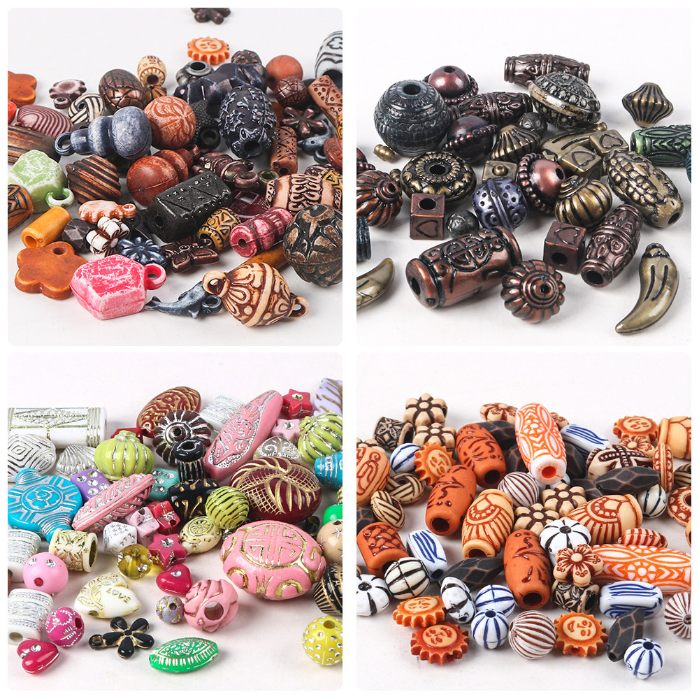 20g ผสม Retro สไตล์ลูกปัด Charms ลูกปัดหลวมเสื้อผ้าประดับด้วยลูกปัดสําหรับเครื่องประดับหัตถกรรมทําสร้อยคอสร้อยข้อมืออุปกรณ์เสริม