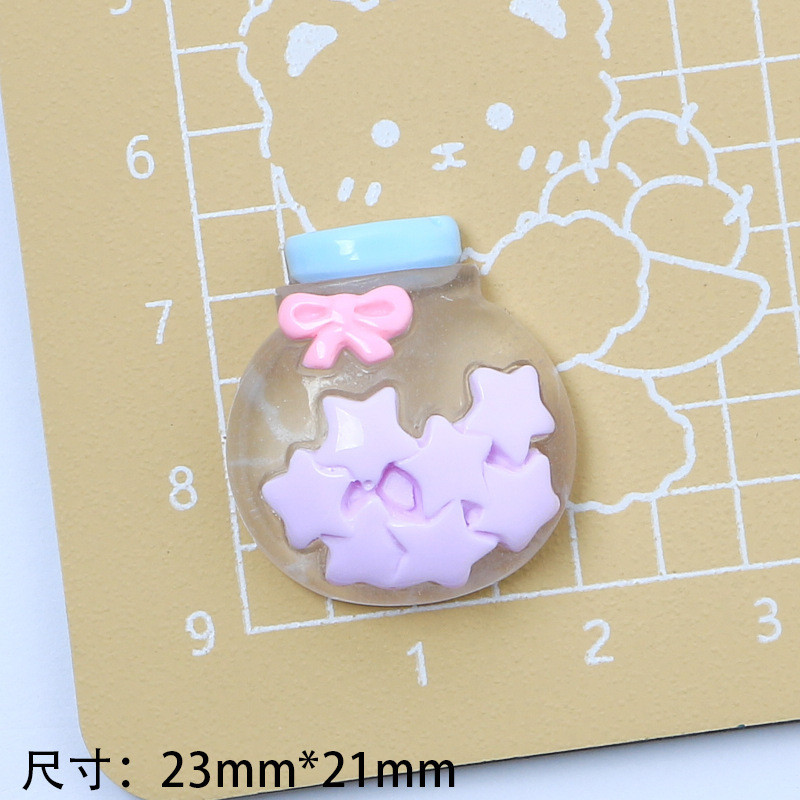 [3 @] Luminous Multicolor Wishing ขวดการ์ตูนครีมกาวอุปกรณ์เสริม Hole รองเท้าหัวเข็มขัดวัสดุเรซิ่นอุปกรณ์เสริม diy เครื่องประดับคลิปผม XD