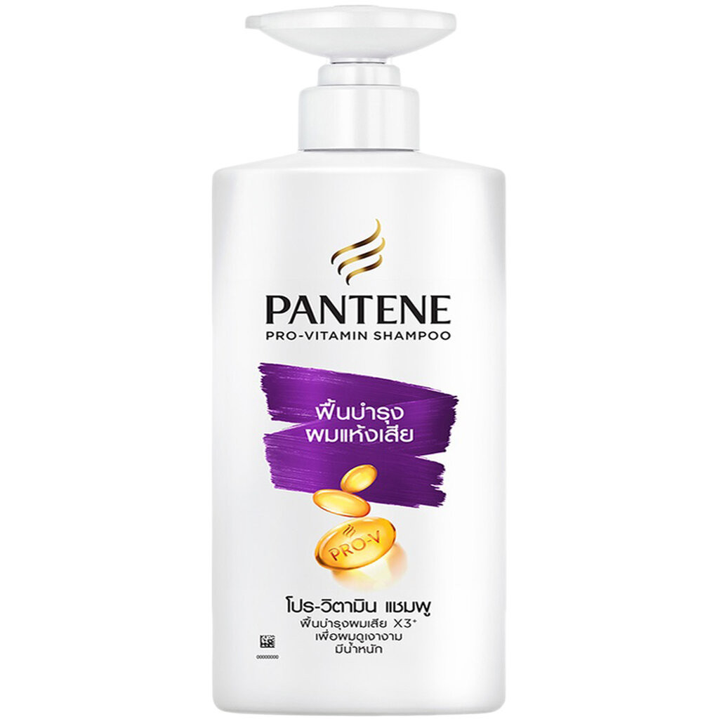 LeeMart แชมพู แพนทีน Pantene 380ML ยาสระผม แพนทีล ทำความสะอาดเส้นผม แพนทิน สูตร โททัลดาเมจแคร์ สีม่ว