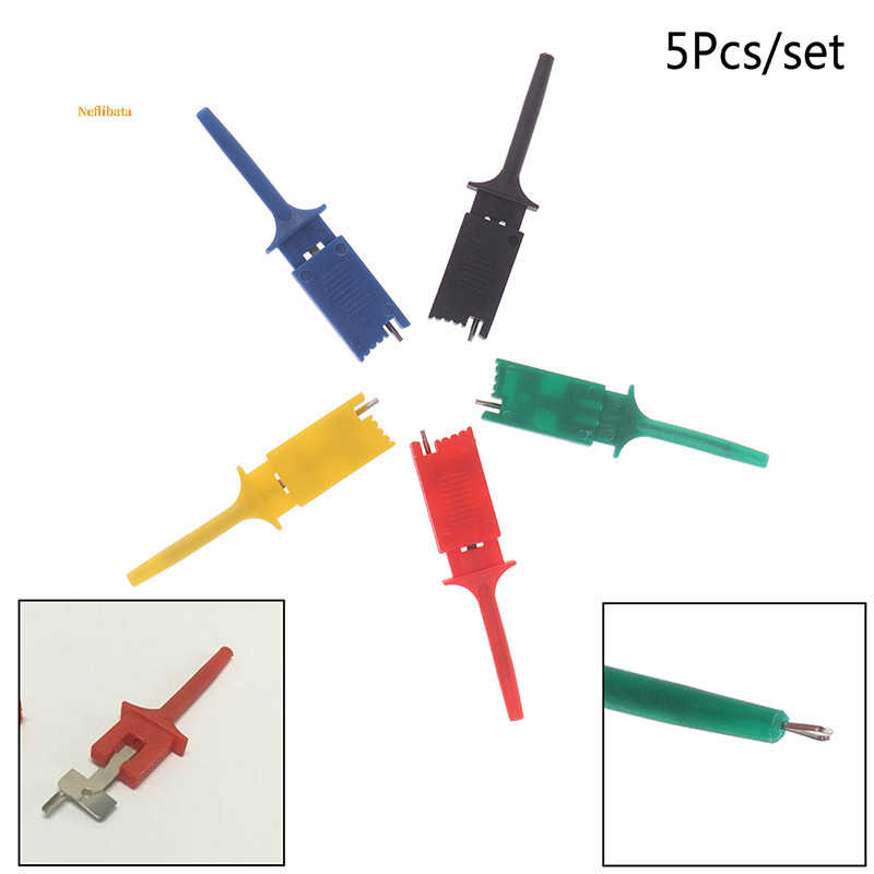 [ Neflibata ] 5 ชิ ้ น/set Meter Tester Leads Test Probe Hook สําหรับ SMD IC Test Cilps SMD IC Hook [ ใหม ่ ]