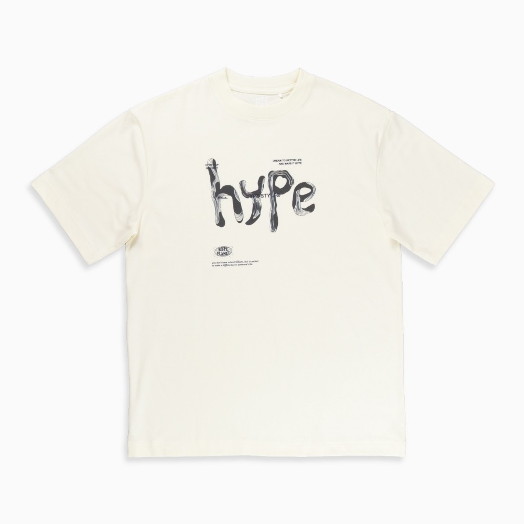 ใหม่ Hype It - Hype Style T-Shirt เสื้อยืดแขนสั้นทรง Oversized แบรนด์ Hype It  (คอไม่กว้าง ทรงไหล่ตก