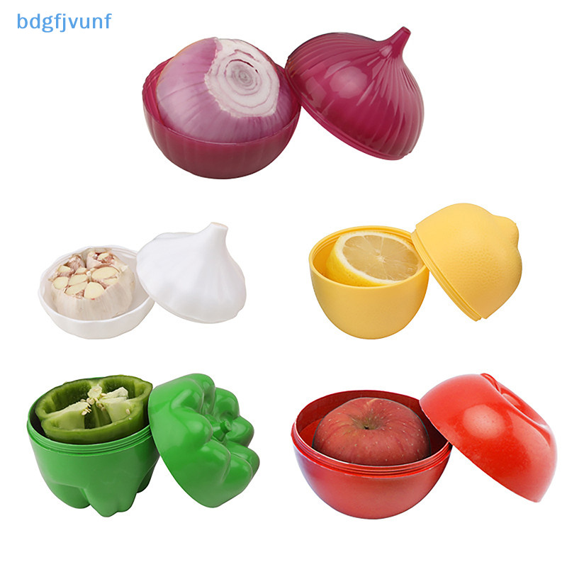 Bdgf Creative ห ้ องครัวตู ้ เย ็ นผักผลไม ้ Crisper คอนเทนเนอร ์ หัวหอมกระเทียมพริกไทยสีเขียวมะนาวสดกล ่ องเก ็ บ TH