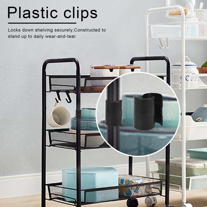 【kimgarcia 】 74-packs Shelf Clips Wire Shelving Shelf Lock Clip for 1 Inch Post - รูปที่ 2