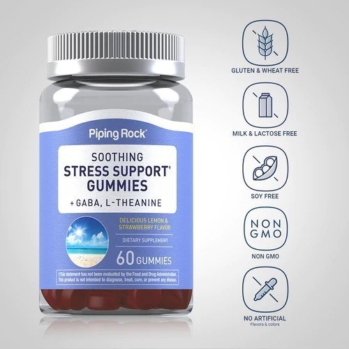 Soothing Stress Support GABA L-Theanine Gummies (60กัมมี่)