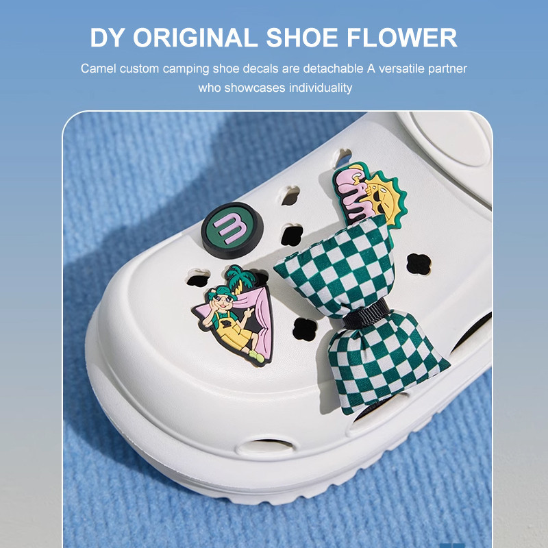 CROCS อูฐรองเท้าผู้หญิงฤดูร้อน จระเข้ ผู้หญิงพื้นหนาสองสวมนุ่มยืดหยุ่นระบายอากาศชุดลําลองรองเท้าชายหาด - รูปที่ 3