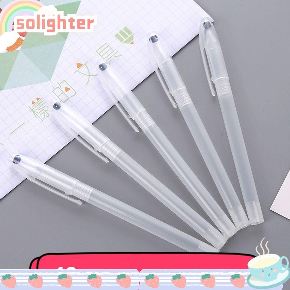 Solighter 10PCs/Set Gel Pen Cover Hot Simple Style Plastic Writing Supplies