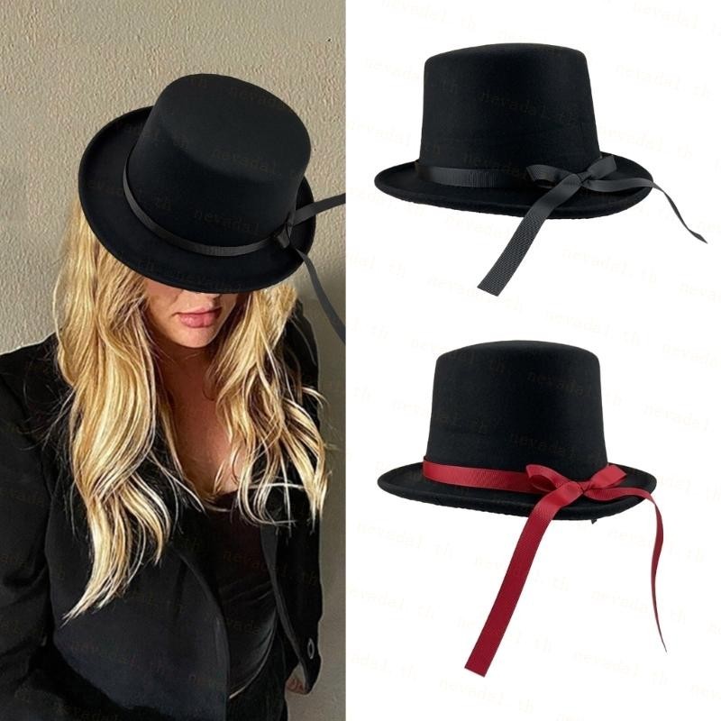 🧸 Ne ❅ หมวกคาวบอยผู ้ ชายหมวกแจ ๊ สสุภาพสตรีผู ้ ชายหมวก Fedora หมวกแจ ๊ สหมวกขนสัตว ์ Fedora หมวก