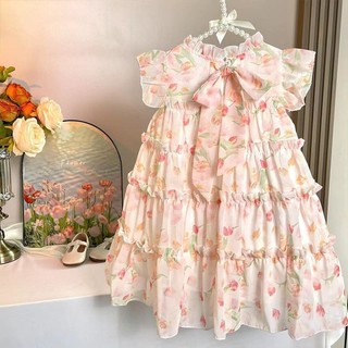 Haasya Kids 1-7 Tahun Gaun Anak Perempuan, Gaun Musim Panas, Versi Korea Baru Rok Anak Asing, Pakaian Anak Super Peri, Gadis Kecil, Rok Putri, Pasang