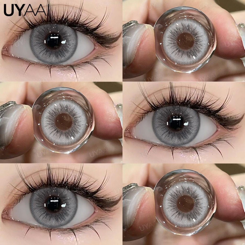 UYAAI 1 คู่คอนแทคเลนส์สี Angelic Wings Divine Brown เลนส์สีเครื่องสำอาง Beauty Pupilentes เลนส์สีตา รายเดือน 14.2 มม.