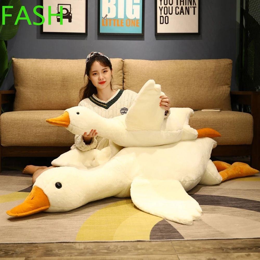 Fash Goose ตุ๊กตาของเล่นสําหรับเด็กตกแต่งบ้านสัตว์ Goose หมอนเบาะนุ่ม Sleep หมอนของเล่นเด็กนอนเป็ด Plush