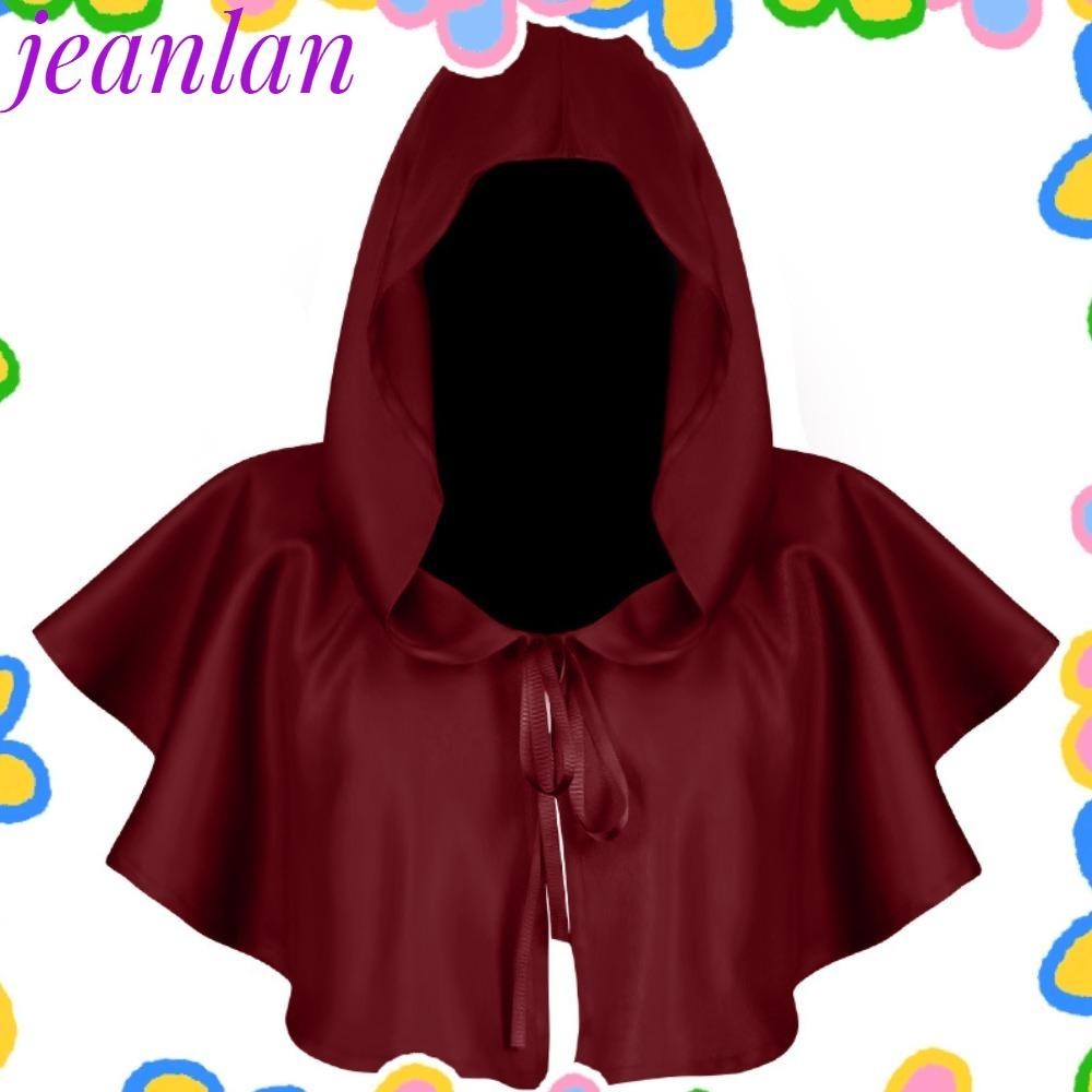 Jeanlan เสื้อคลุมตายลึกลับ เสื้อคลุมขนาดเดียว ภาพยนตร์ ปาร์ตี้ เสื้อผ้า ผ้าลินิน สีพื้น เครื่องแต่งกายคอสเพลย์ ฮาโลวีน