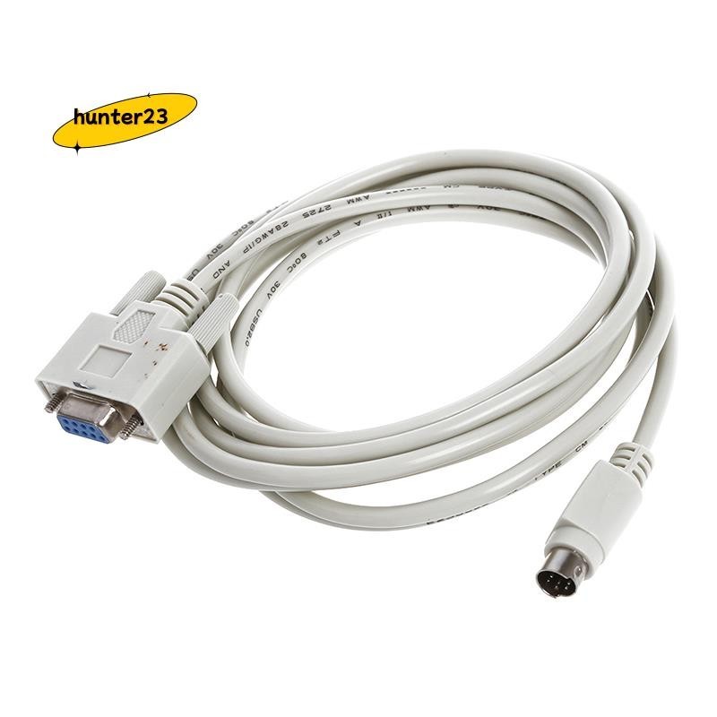 Db9p ถึง 8P Mini Din RS232 ดาวน ์ โหลดสายสีขาว 8.2 Ft สําหรับ PLC DVP-EH