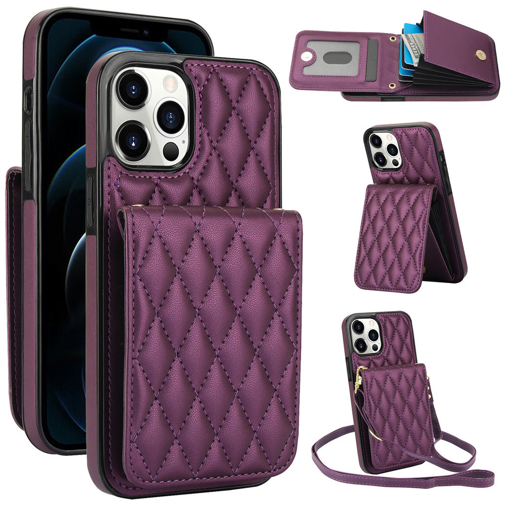 เคสโทรศัพท์ เคส Card Case กระเป๋าสตางค์กระเป๋าหนังพร้อมผู้ถือบัตรโทรศัพท์มือถือสําหรับ iPhone 17 PRO MAX 16 pro max 14 Pro Max 15 16 Plus 15 Pro Max 12 11 promax 13 Pro Max 17 Air Case X XS XR XS Max พร้อมสายคล้องแนวทแยง Lanyard