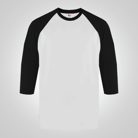 NSA - ผ้าขี้ริ้วคอตตอนพรีเมี่ยม 3/4 7260 สีขาว/ดํา