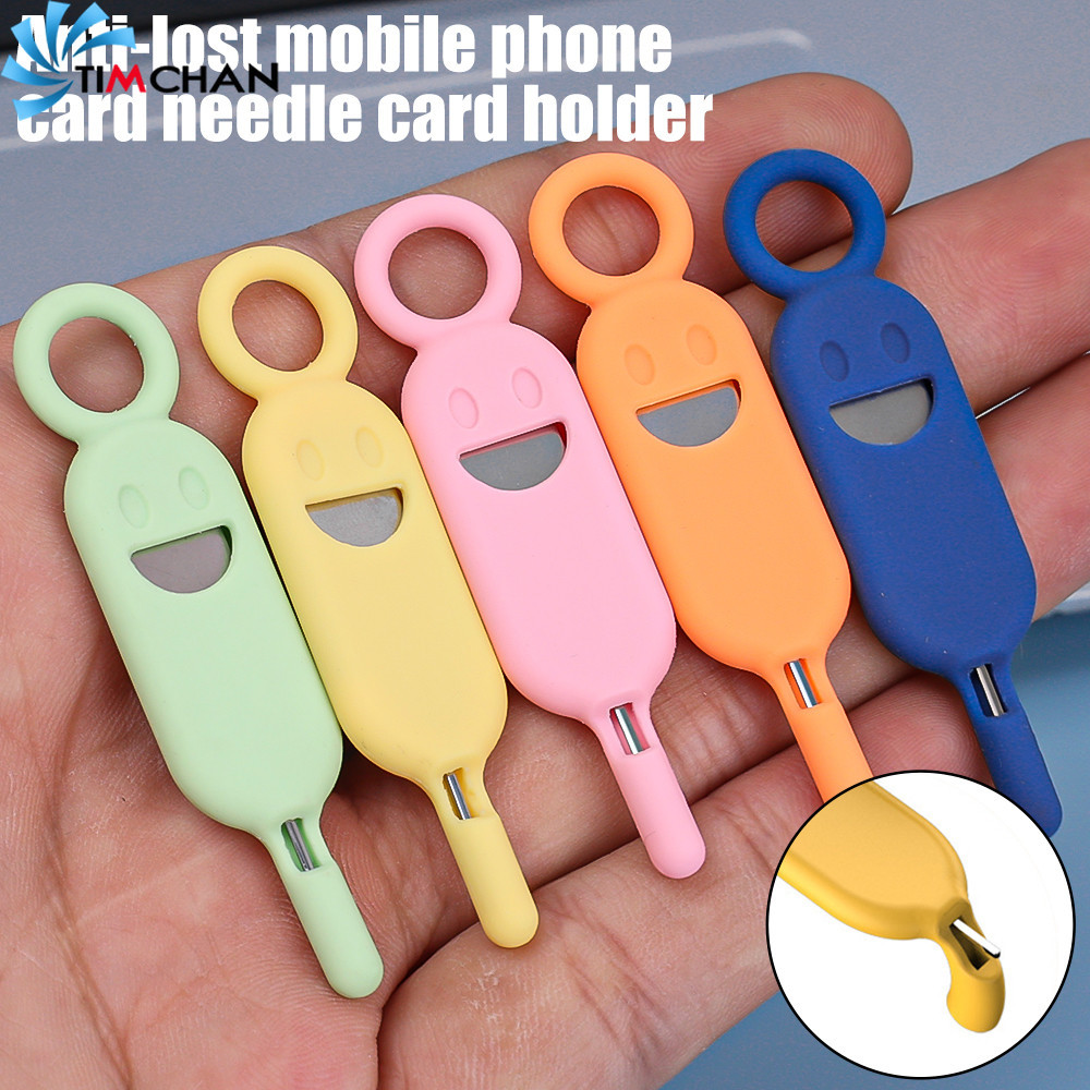เครื่องมือเปิดถาดการ์ด ซิม SD 1 ชุด - ป้องกันการสูญหาย สากล น่ารัก สร้างสรรค์ - ถาด อีเจ็คเตอร์ เข็มหมุด ที่เปิด อีเจ็คเตอร์ - พร้อมตัวป้องกันซิลิโคนอ่อนนุ่ม - เข็มการ์ดโทรศัพท์มือถื