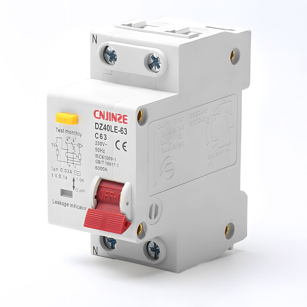 เซอร์กิตเบรกเกอร์ เบรคเกอร์ กันดูด DZ40LE-63 16A/20A/32A/50A เมนกันดูด แบบเกาะราง เบรกเกอร์ 2 เฟส