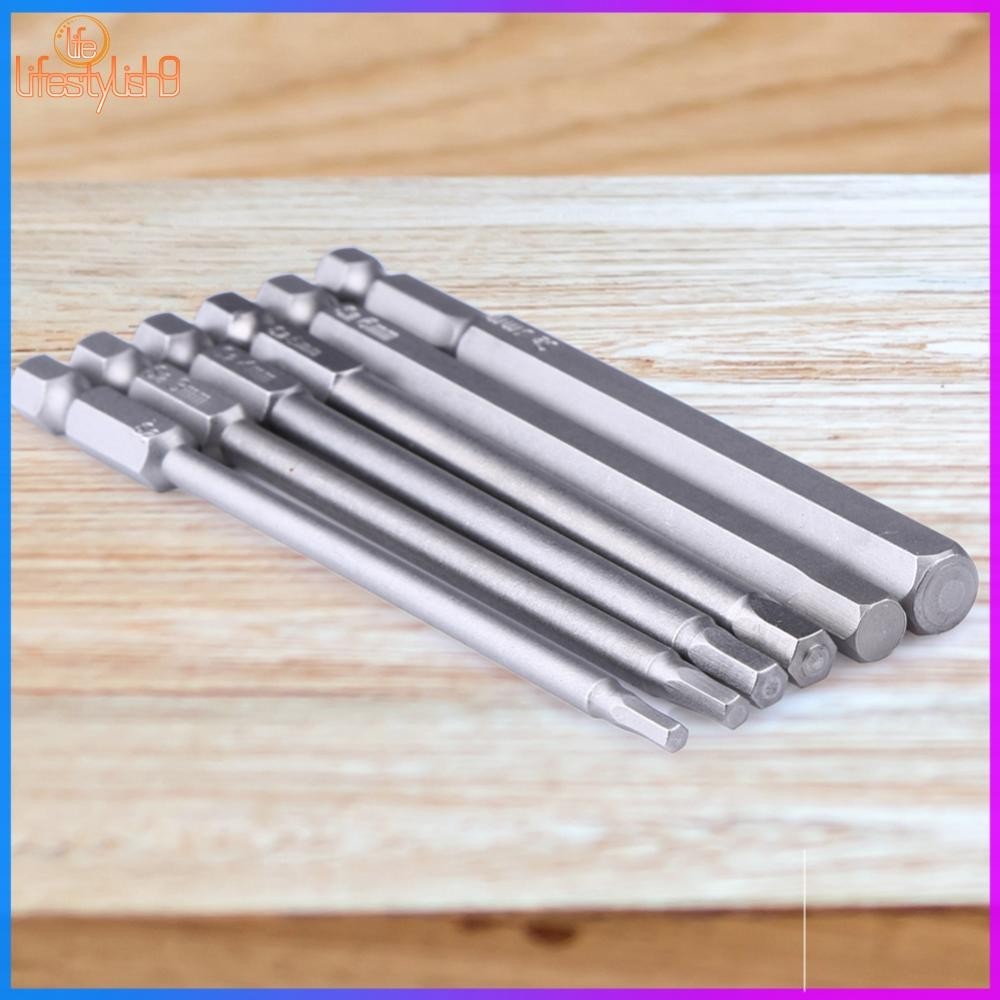 6 ชิ้น Hex Shank แม่เหล็กความแข็งสูงสกรูไดร์เวอร์ชุดอุปกรณ์มืออาชีพร้อน