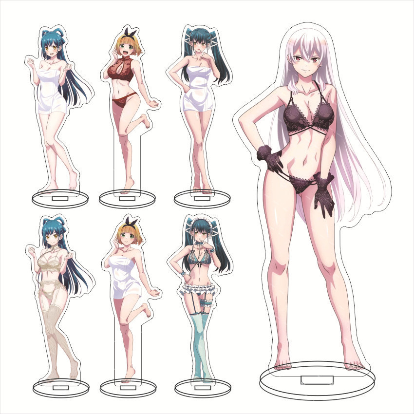 Modu ทาสทหารชุดว่ายน้ําเครื่องประดับอะคริลิค Wakura Yuki Yumae Kyosaka เครื่องประดับอะคริลิคอะนิเมะของที่ระลึก