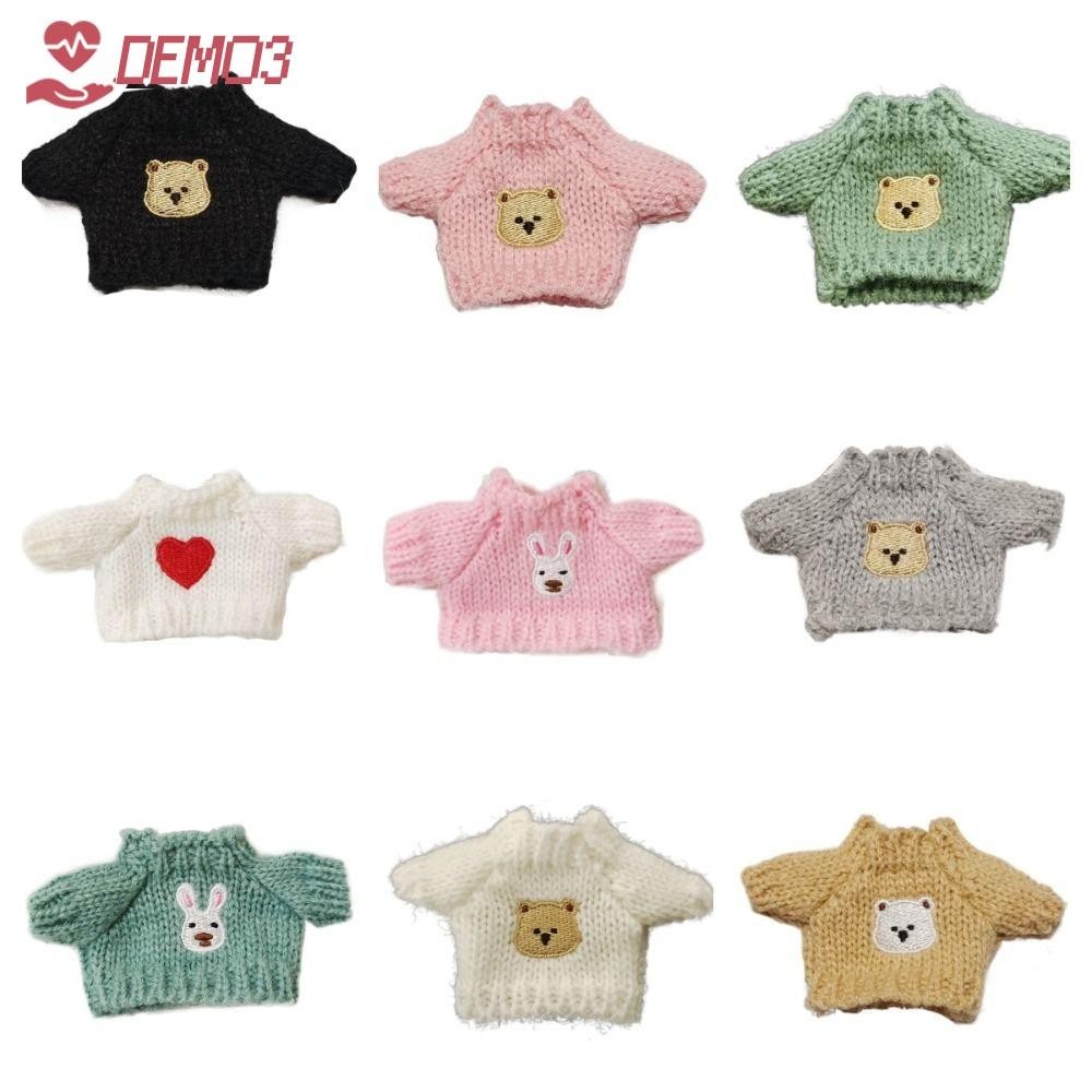 Demo3 LABUBU เสื้อกันหนาว,10 สไตล์กระต่ายหมี Patten ถัก LABUBU เสื้อผ้า Hand-made ตุ๊กตาเสื้อผ้าสําหรับ 17 ซม. LABUBU ตุ๊กตาสวมอุปกรณ์เสริม