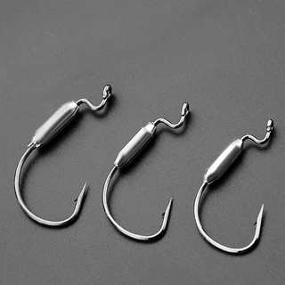 5pcs ตะขอตกปลา 2g/2.5g/3g ตะขอตกปลาน ้ ําหนัก Bass Hooks Soft Lure Worm Hooks สําหรับน ้ ําจืด