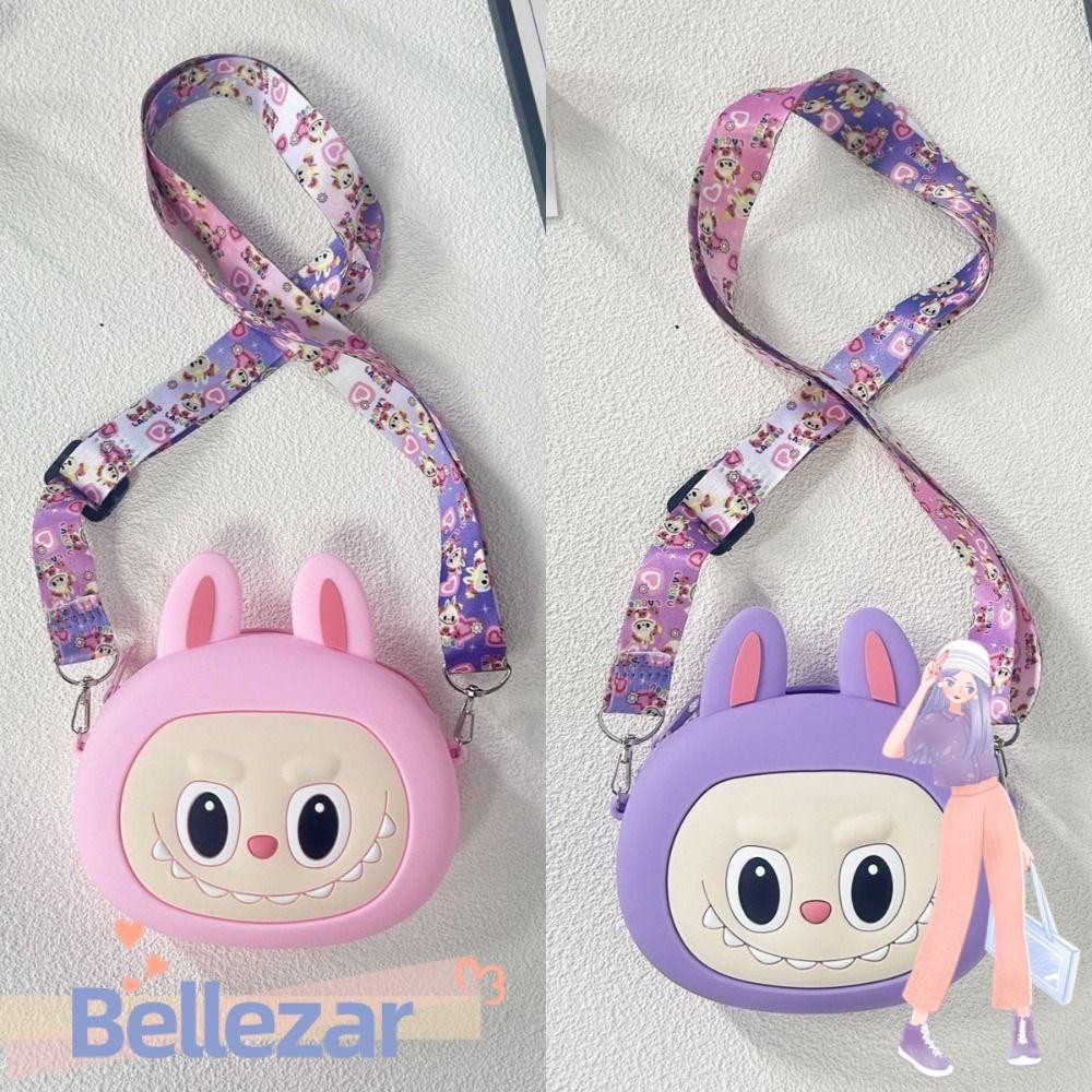 กระเป๋าสะพาย BELLEZAR Labubu, กระเป๋าซิลิโคนตุ๊กตาการ์ตูน, กระเป๋าถือแฟชั่นลําลองน่ารัก