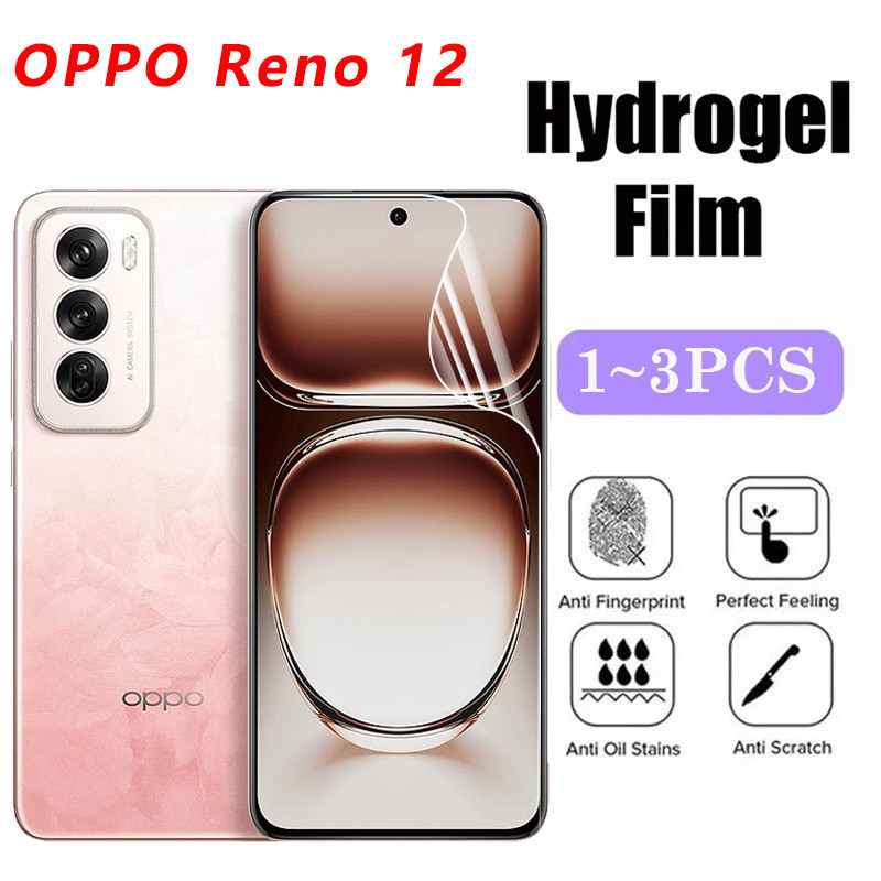 Oppo Reno 12 Pro 5G 2024 ฟิล์มไฮโดรเจลป้องกันหน้าจอปกอ่อนฟิล์มใสบน OPPO Reno12 Reno12Pro ฟิล์มป้องกั