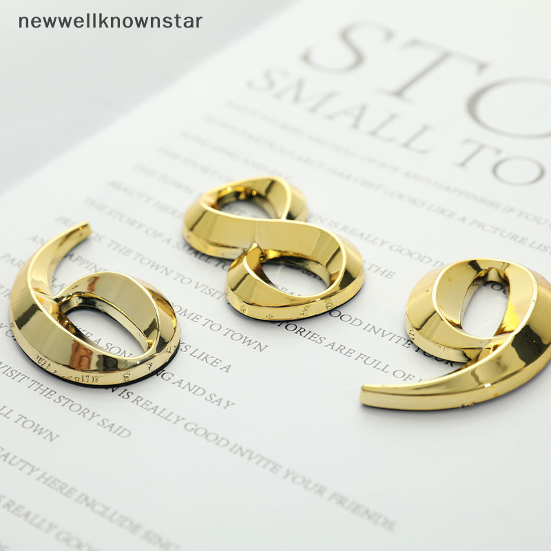 ใหม่wellknownstar 1 ชิ้นความสูง 5 ซม.Golden Home สติกเกอร์ที่อยู่ประตูป้ายทอง Modern House Number CCB