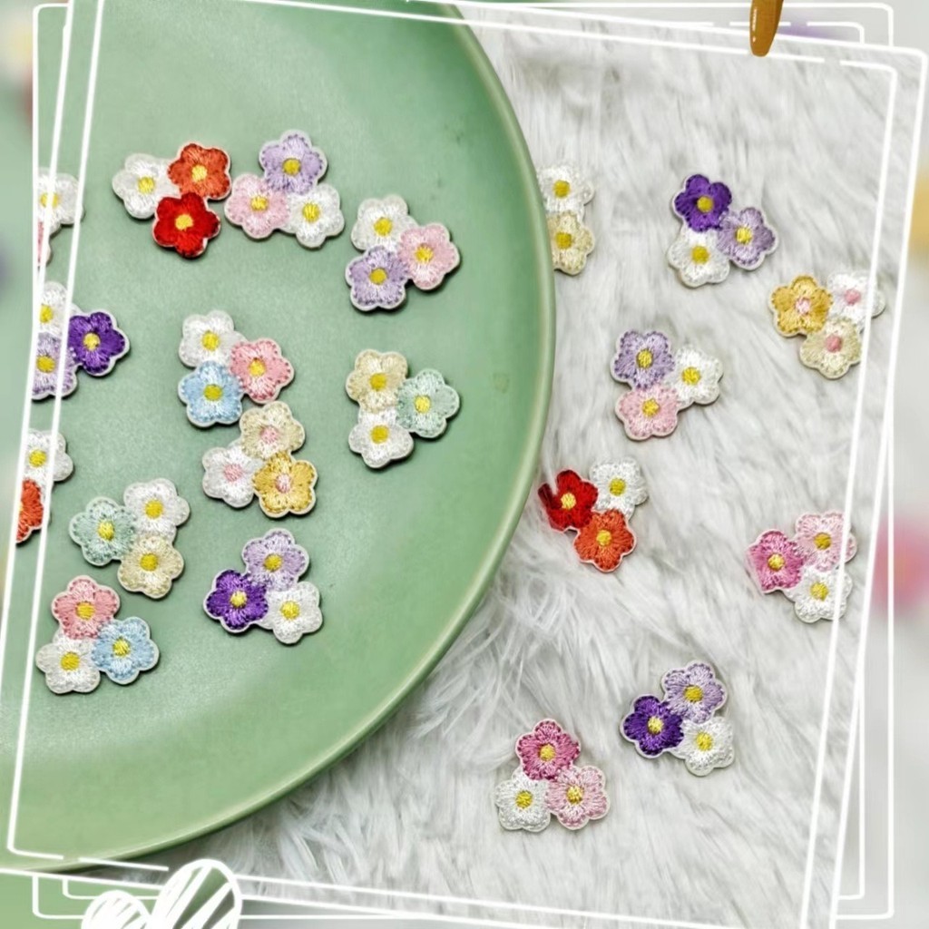 ✿ แพทช์สติกเกอร์ติดด้วยตนเองดอกไม้เล็กๆหวาน ✿ 1ชิ้น ทําเอง เย็บบนเหล็กบนเย็บปักถักร้อยเสื้อผ้ากระเป๋าอุปกรณ์เสริมป้ายแพทช์