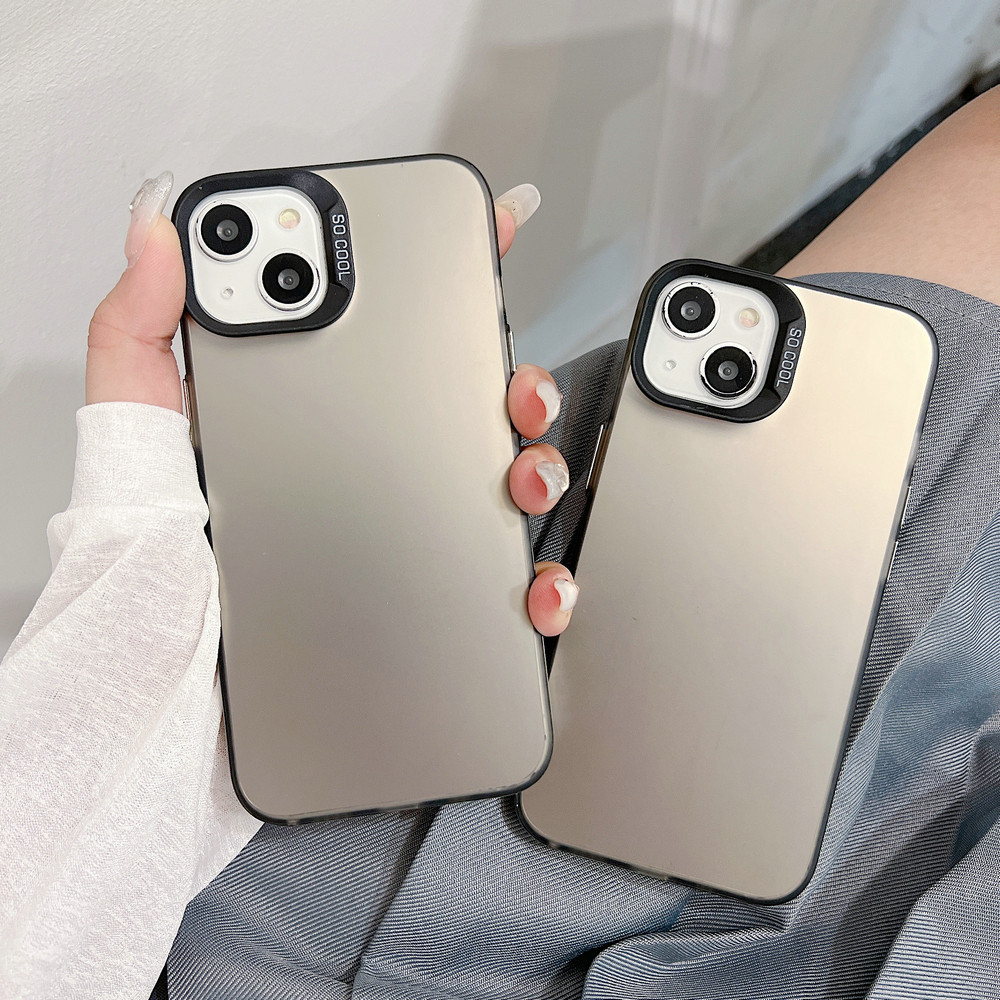 MD| เคส สำหรับ Samsung Galaxy J7 Prime S20 S21 FE S22 S23 S24 Plus Ultra M23 M31 Soft IMD So Cool Silver Simple Phone Case