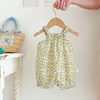 ทารกแรกเกิดเด็กทารกสาว ชุดจั๊มสูท แขนกุดชุดบอดี้สูทเสื้อผ้า