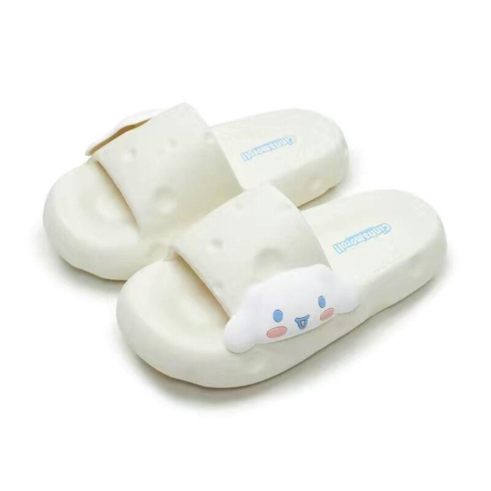 Just Kawaii รองเท้าแตะเด็กผู้หญิง, Kuromi My Melody Cinnamoroll รองเท้าแตะหอพัก,ทุกวัน Anti-Slip การ์ตูนนุ่มหนารองเท้าในครัวเรือน Home