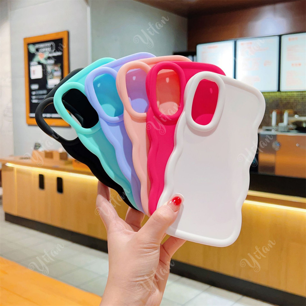 ปลอกสําหรับ Huawei Y9 Y7 Y6 Prime Pro 2019 Y6P Y9S Y8S Y6S 2018 8A WaveกรณีสีCandy Matteหลุมขนาดใหญ่สีทึบเคสโทรศัพท์นุ่ม