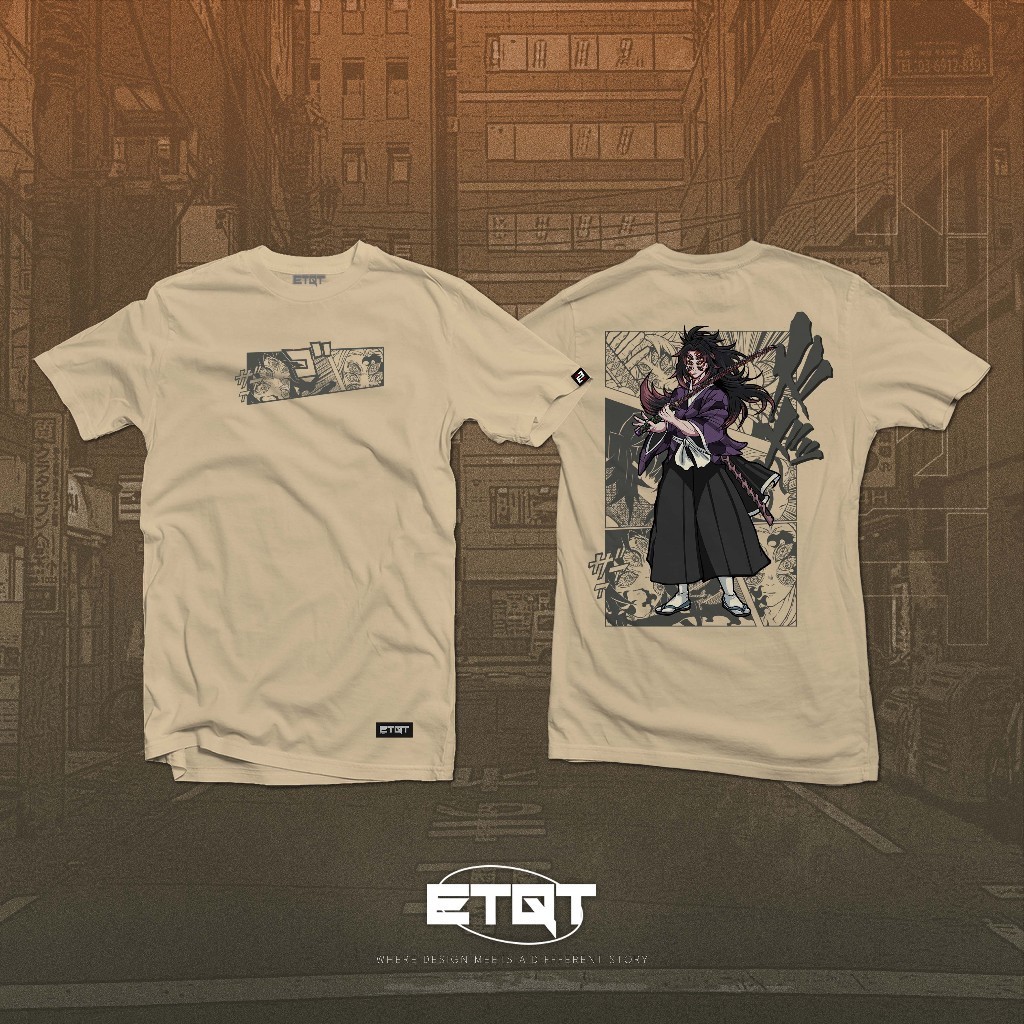 S-5XL Anime Shirt - Unisex - Etiquetta Co. - Demon Slayer - Kokushibo v4