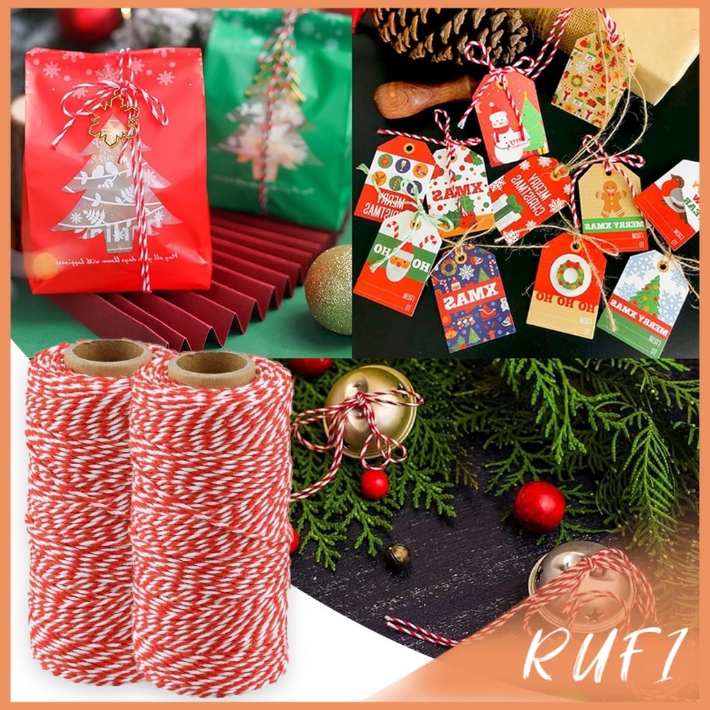 RUFI เชือกเกลียวสองสี ยาว 100 เมตร สำหรับงาน DIY บรรจุภัณฑ์ของขวัญ งานฝีมือ Cotton Twine ราคา ถูกที่สุด ดีลบีเคเค แกลเลอรีภาพที่ 5