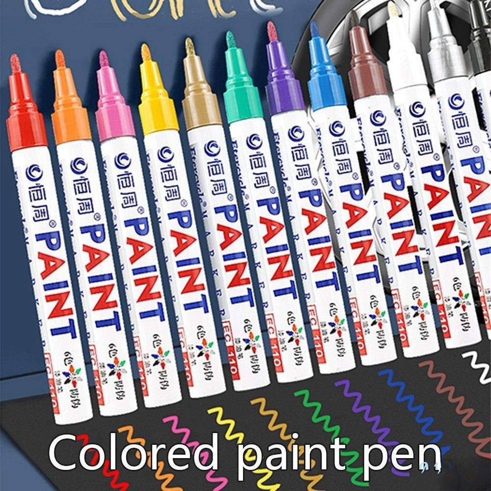 12 สีโลหะสี Pen,Waterproof Quick-drying น ้ ํามัน Marker Pen,Multifunction ยาง Pen,Tire Touch-up สีไม ่ จางหาย Marker ปากกา ราคา ถูกที่สุด ดีลบีเคเค แกลเลอรีภาพที่ 8