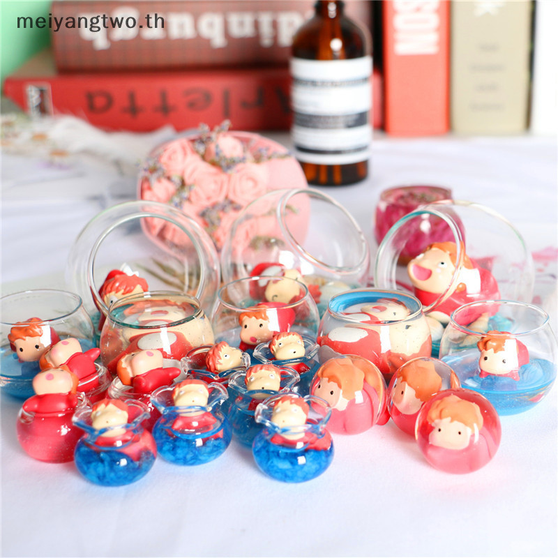Meiyangtwo.th Anime Goldfish Princess Ponyo Micro Landscape เครื่องประดับ Mini Luminous Goldfish Ji แก้ว DIY Desktop รุ่น Dollhouse Decor ของเล่นใหม่
