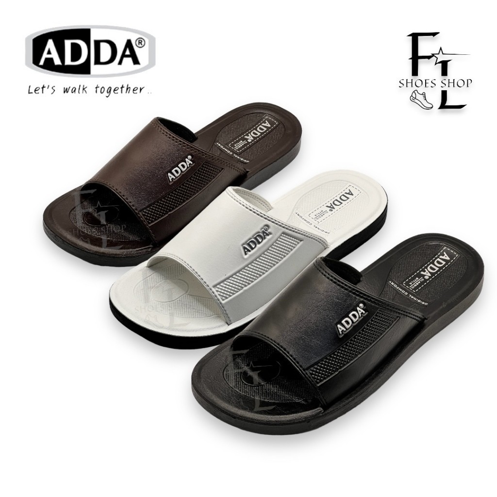 ADDA PU รองเท้าแตะแบบสวม รองเท้าแตะแอดด้า รองเท้าแตะลำลอง รุ่น 7Q13 (เบอร์ 38-45)