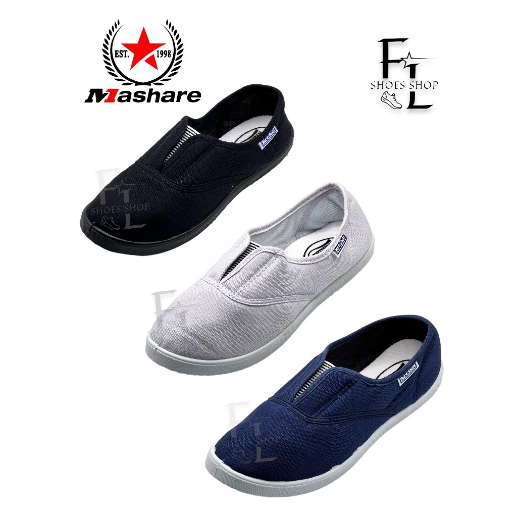 Mashare รองเท้าผ้าใบแบบสวม รองเท้าผ้าใบมาแชร์ รุ่นM-101 (เบอร์ 36-43)