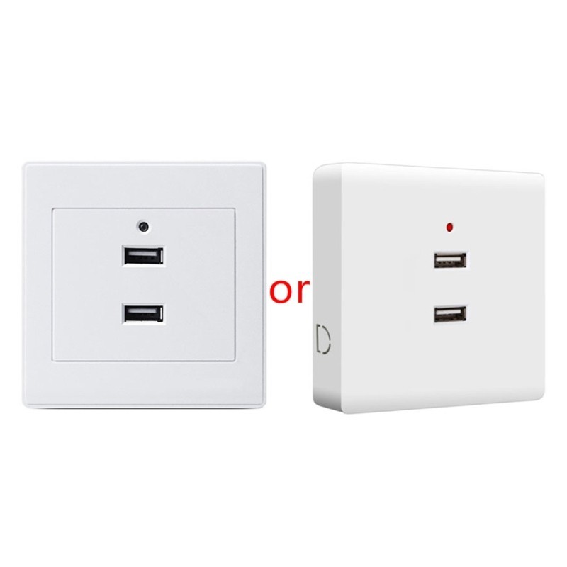 Fa USB Mounting Charger Power Adapter Plug Outlet Grounded Wall Socket 2 4 พอร์ต