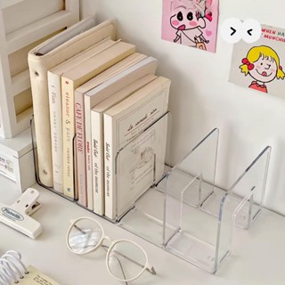 แถมสติ๊กเกอร์🍓 ที่กั้นหนังสือ 4 ช่อง วางได้หลายรูปแบบ สไตล์เ…