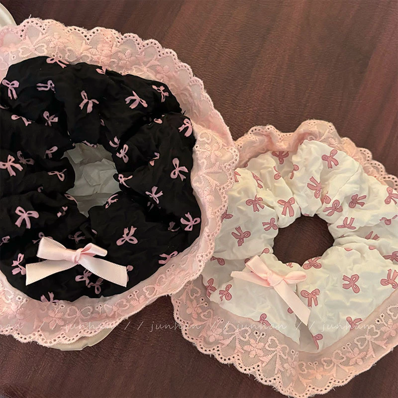 High-End Sense Scrunchy Hair Tie หญิงลูกไม้ Trim Hair Tie