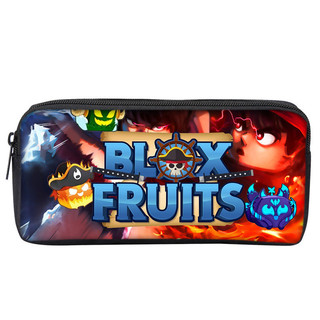 มีสไตล์ใหม่ ROBLOX Blox Fruits Kids Pencil Case Storage Organizer Pouch Bag